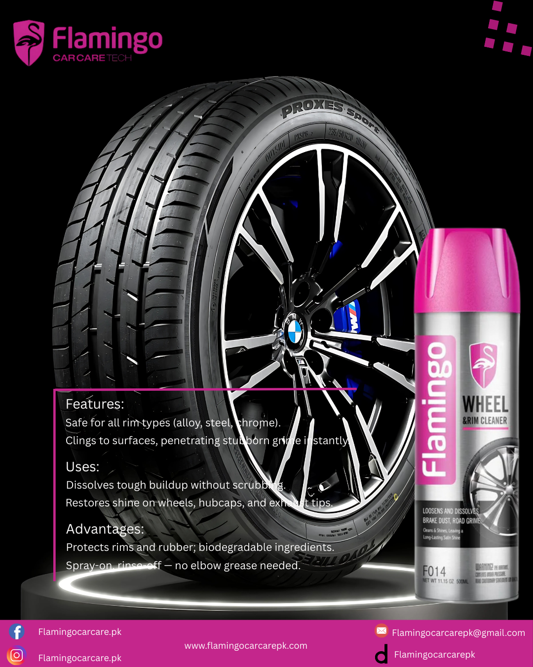 FLAMINGO WHEEL & RIM CLEANER