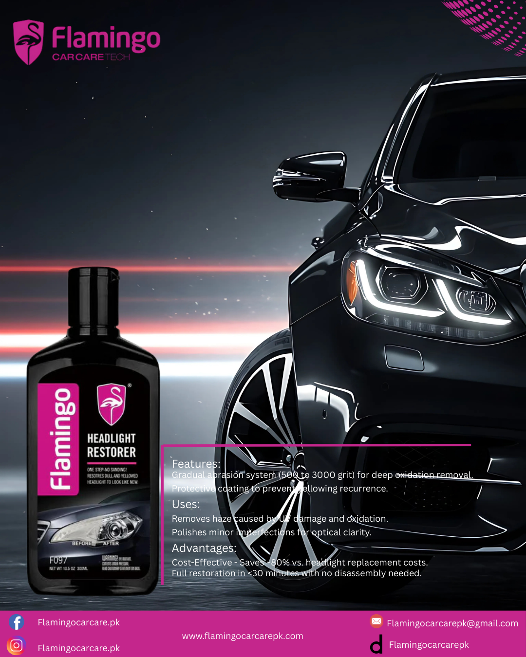 FLAMINGO HEADLIGHT RESTRORER