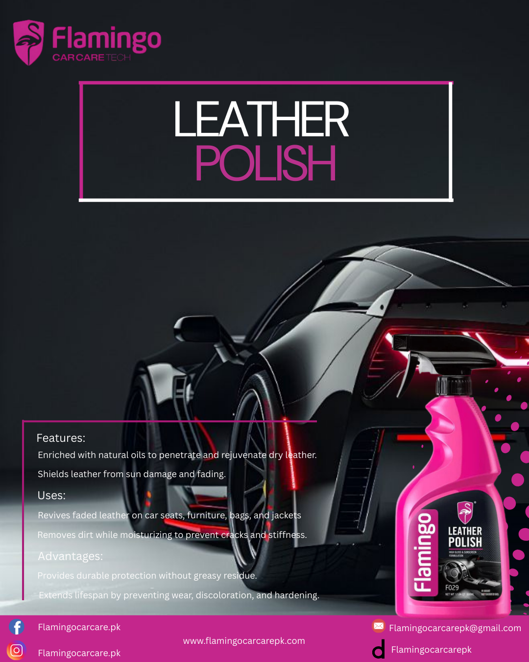 FLAMINGO LEATHER POLISH