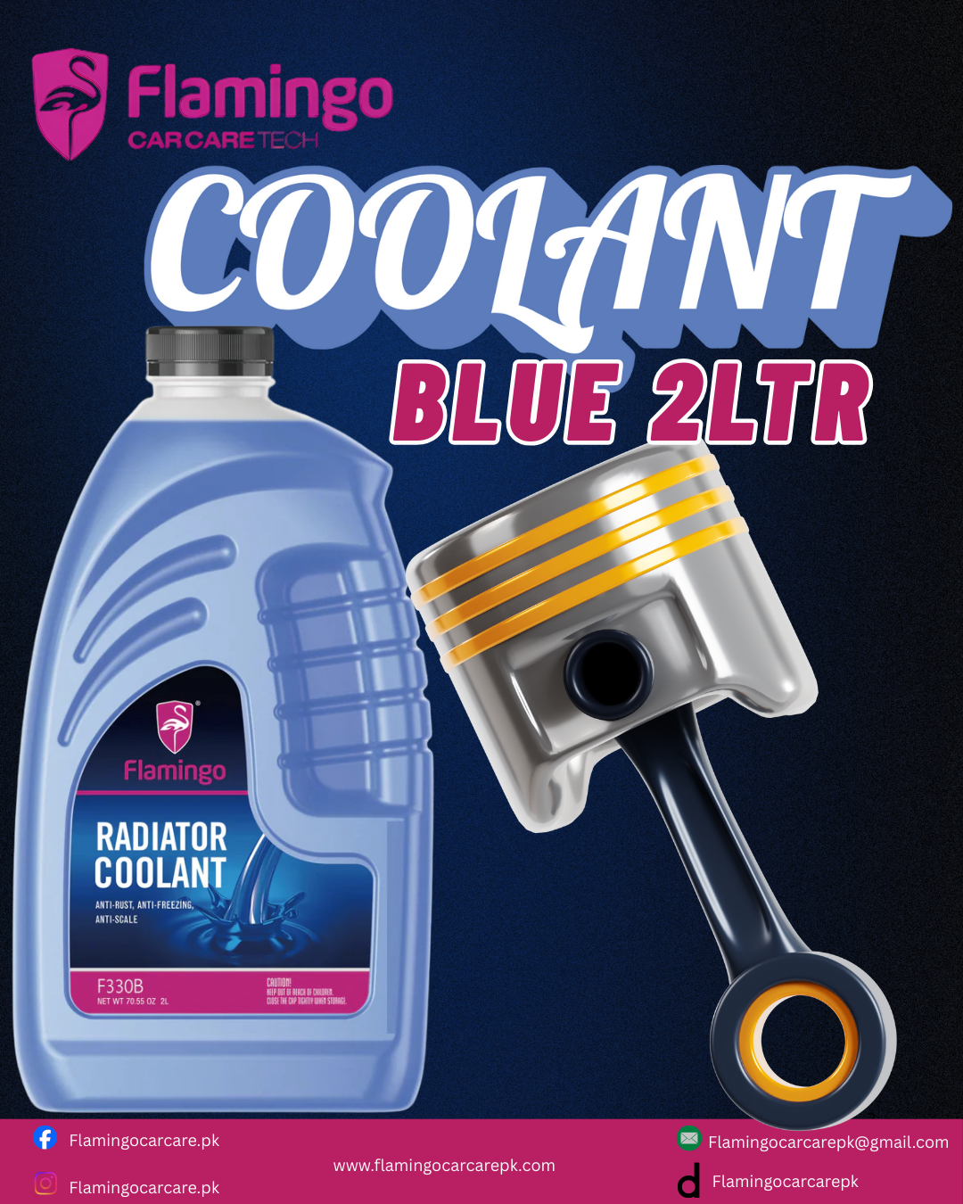 FLAMINGO LONGLIFE COOLANT BLUE 2 LTR