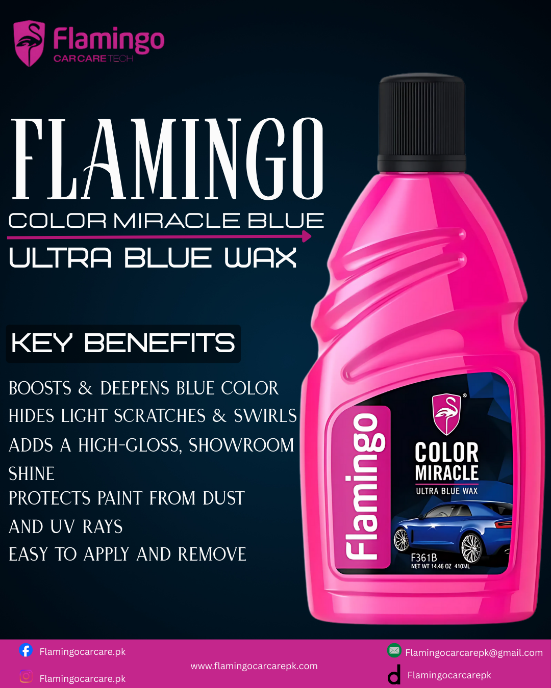 FLAMINGO COLOR MIRACLE 410ML BLUE