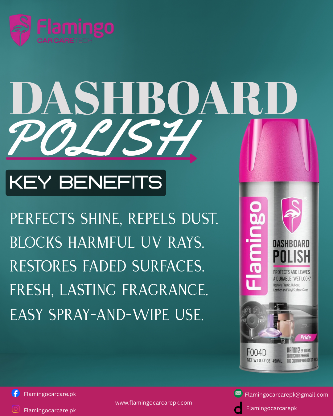 FLAMINGO DASHBOARD POLISH 450ML PRIDE