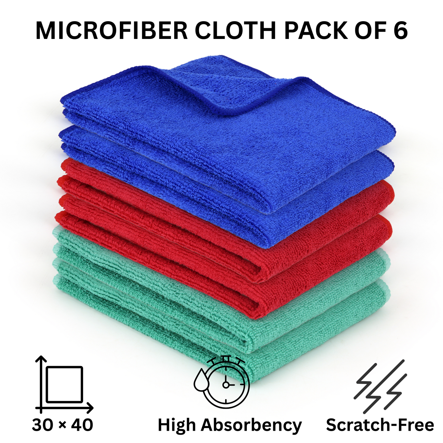 MICROFIBER CLOTH PACK OF 6