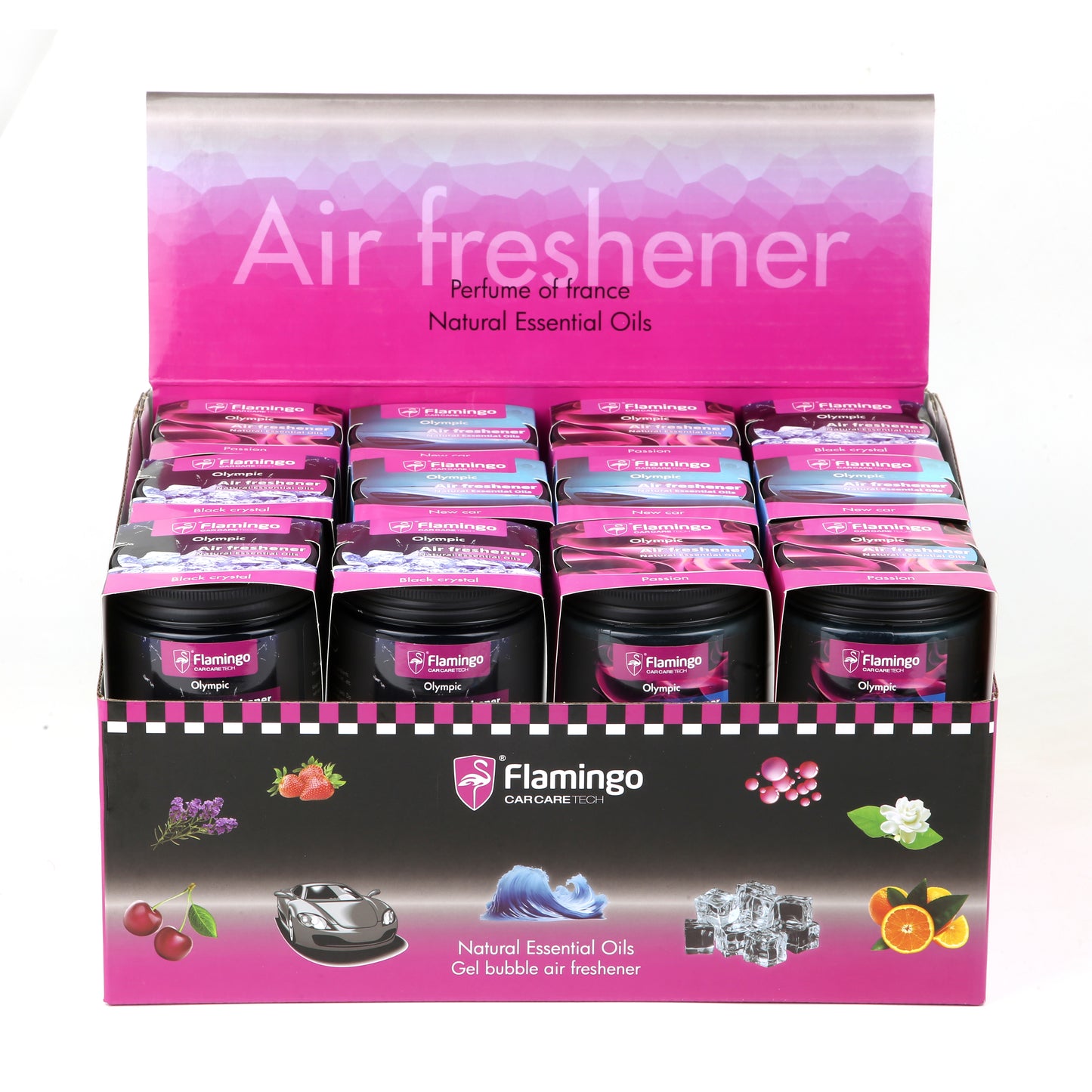 Flamingo Car Care Olympic Air Freshener Black Crystal