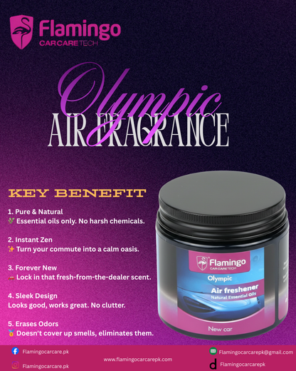 Flamingo Car Care Olympic Air Freshener New Car