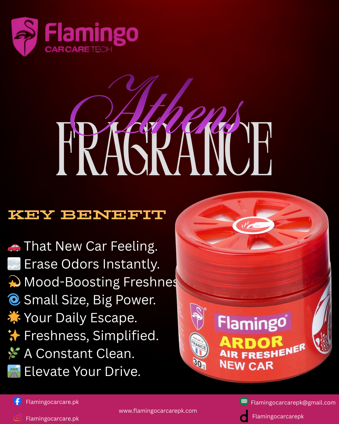 Flamingo ARDOR Air Freshener New Car