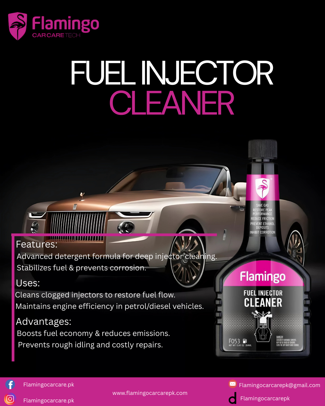 FLAMINGO FUEL INJECTOR TREATMENT 355ML