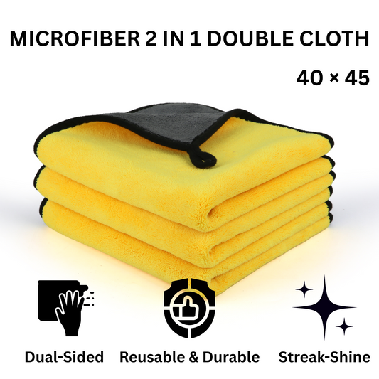 1 PC MICROFIBER 2 IN 1 DOUBLE CLOTH