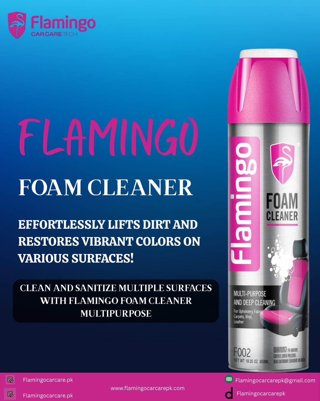 FLAMINGO FOAM CLEANER MULTIPURPOSE