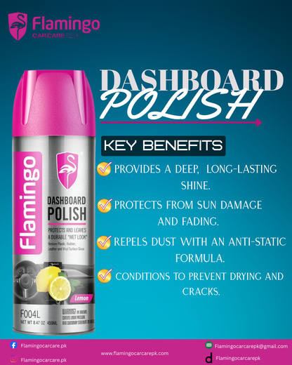 FLAMINGO DASHBOARD POLISH 450ML LEMON